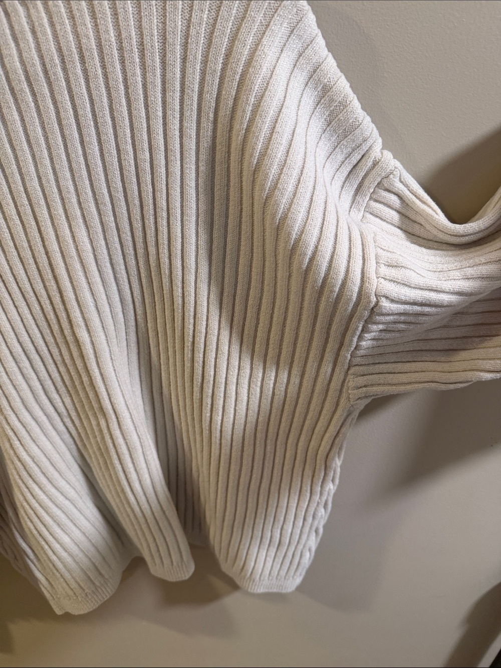 Lulu's Cream Ribbed V-Neck Sweater - Picture 4 of 7